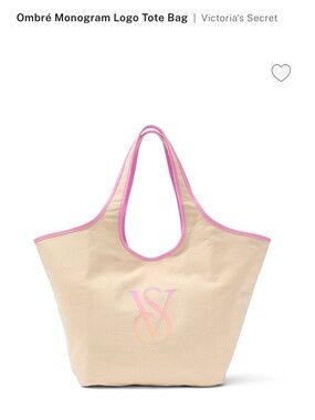 NWT Victoria's Secret Tote Bag with Ombre Monogram